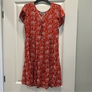 Hayden Red and White Floral Dress